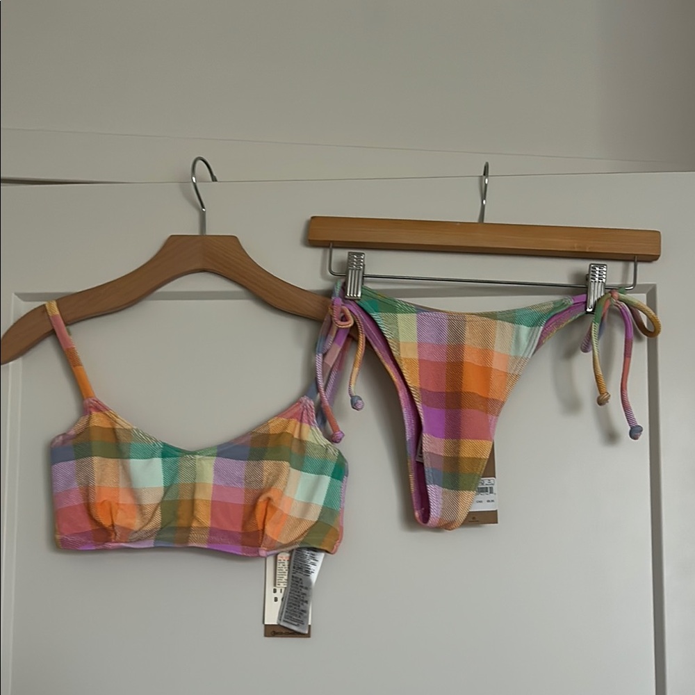 BILLABONG WARM WAVES TIE SKIMPY HIKE SWIMSUIT SWIMWEAR SET SIZE M MSRP $160 NWT